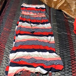 Strapless long dress